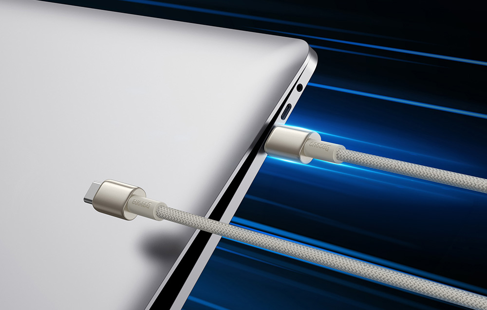 Baseus Tungsten Gold USB-C – USB-C  kábel, 100W, 2m, arany 2