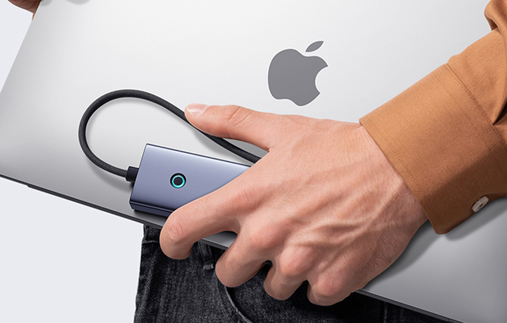 Baseus UltraJoy 4 az 1-ben Hub USB-A+4xUSB 3.0 (űrszürke) 4