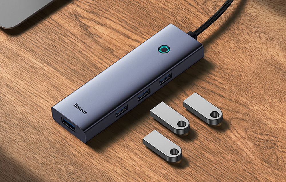 Baseus UltraJoy USB-C  4 az 1-ben USB 3.0 (szürke) 3