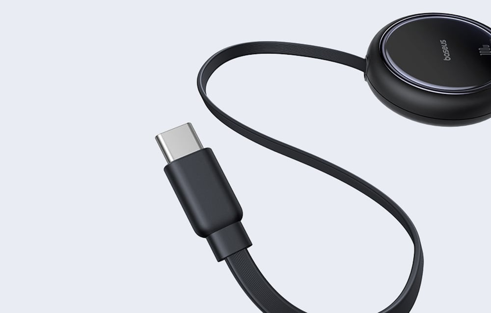Baseus USB-C 2W1 Baseus Bright Mirror kábel, C+C, 100W, 1m, fekete 3