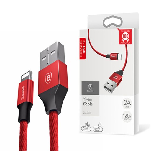 Baseus Yiven Lightning 1,8 m 2A kábel (piros) 2