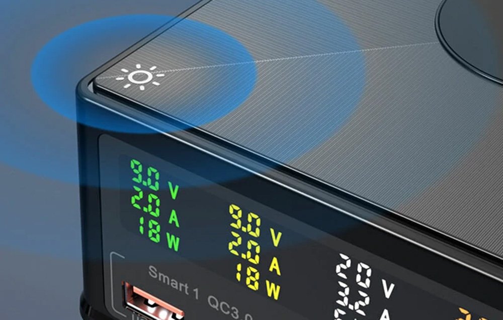 Blitzwolf 868H töltő, 2xUSB-A, 3xUSB típus-C, 160W, fekete 4