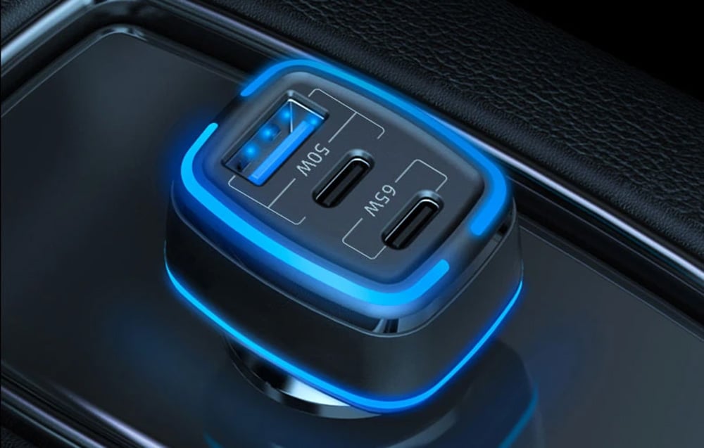 BlitzWolf BW-BC4 3 portos USB PD autós töltő, 115W 4