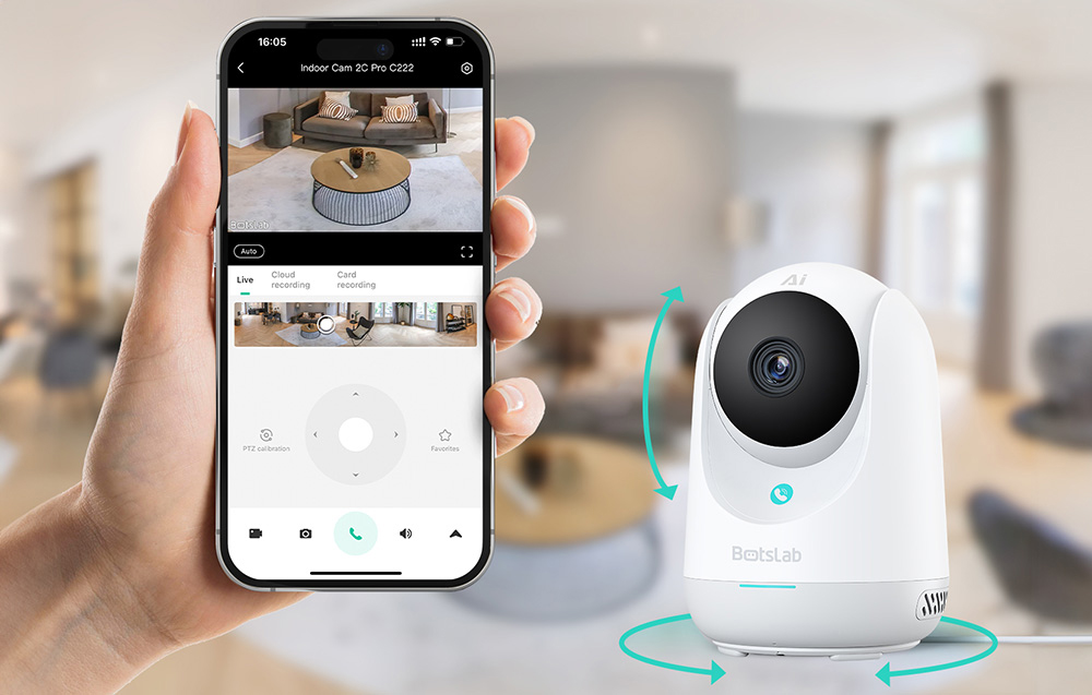 Botslab 2C Pro C222 beltéri kamera, Wi-Fi, 360°, 5MP 5G 2
