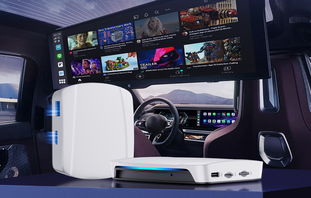 Carlinkit CPC200-Tbox UHD vezeték nélküli adapter, Carplay/Android, fehér 2