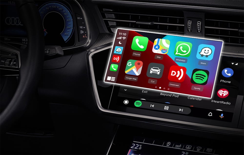 Carlinkit TBOX PLUS LED vezeték nélküli adapter, 4G/64G, Apple Carplay/Android Auto, fekete 2
