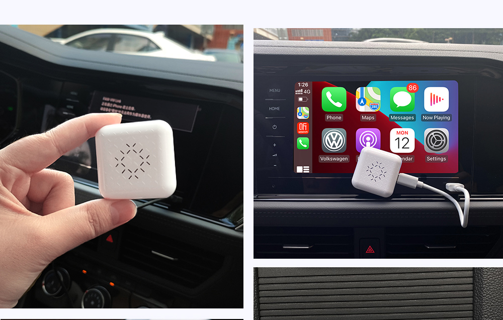 Carlinkit U2W MINI vezeték nélküli adapter, Apple Carplay, fehér 1