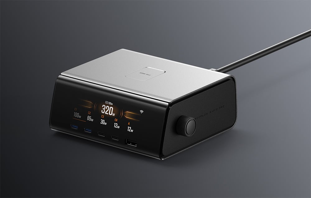 EcoFlow RAPID Pro 320W-os dokkolóállomás, 4xUSB-C, 1xUSB-A, GaN 6