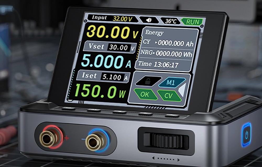 FNIRSI DPS150 egyenáramú programozható mini laboratóriumi tápegység 1