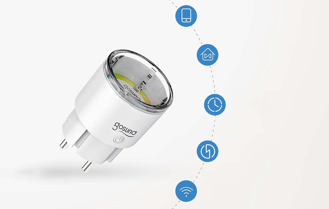 Gosund EP2 WiFi-s okos konnektor, 4db, 10A, Tuya 5