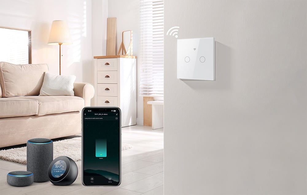 Gosund SLS2 Smart Touch kétáramkörös kapcsoló, WiFi, nullavezeték nélkül is 3