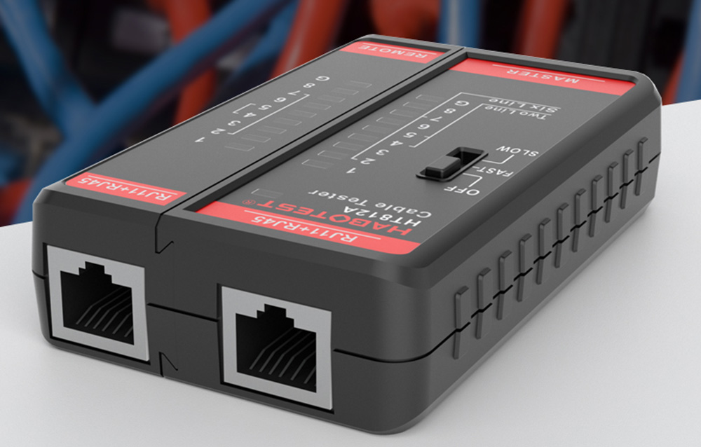 Habotest HT812A hálózati kábelteszter RJ45/RJ14/RJ12/RJ9 1