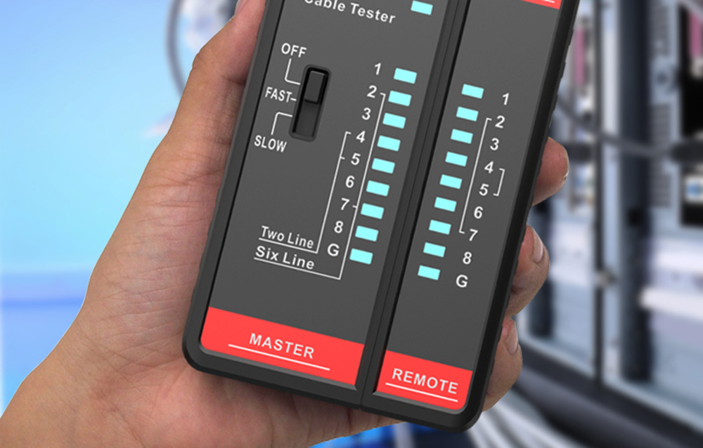 Habotest HT812A hálózati kábelteszter RJ45/RJ14/RJ12/RJ9 2