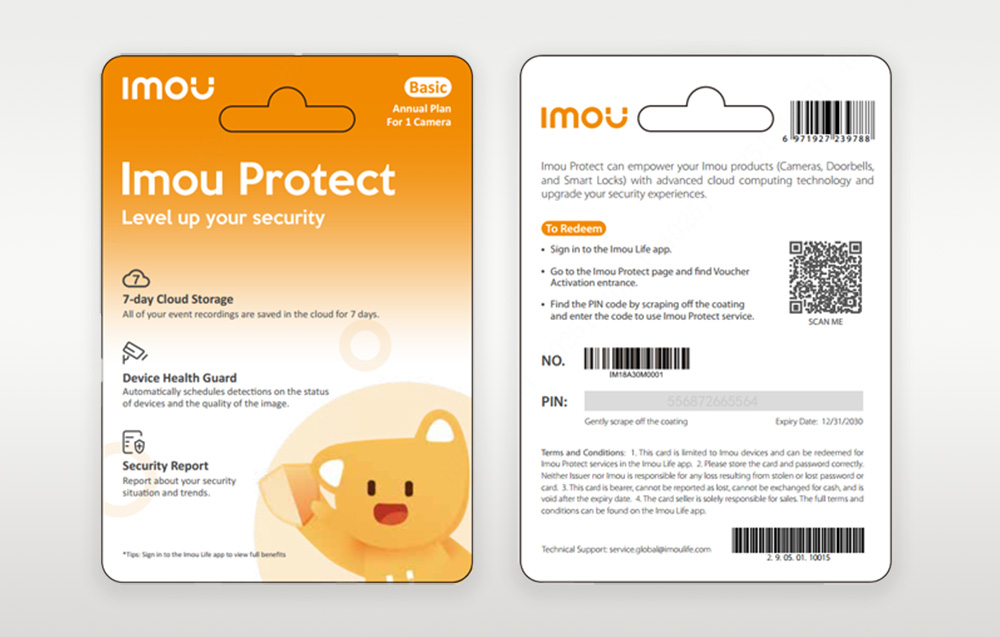 IMOU Protect Basic Ajándékkártya, éves előfizetés 1