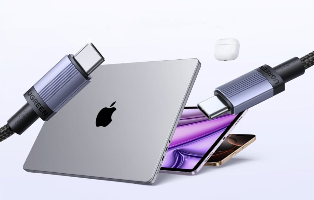 Kábel USB-C do USB-C Ugreen L532, Power Delivery (PD) 240W, 480Mbps, 3m (szary) 1
