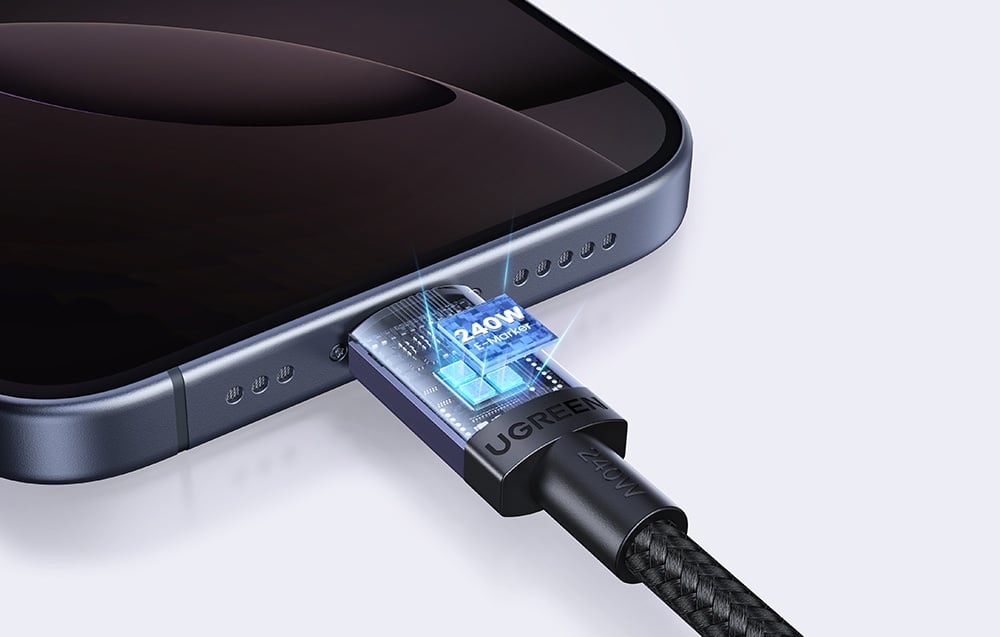 Kabel USB-C do USB-C Ugreen L532, Power Delivery (PD), 480Mbps, 0.5m 2