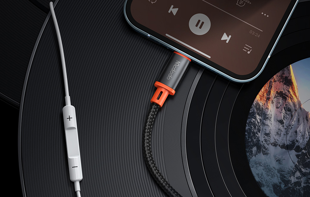 Mcdodo CA-1440 adapter - csatlakozó, USB-C - Lightning, fekete 2