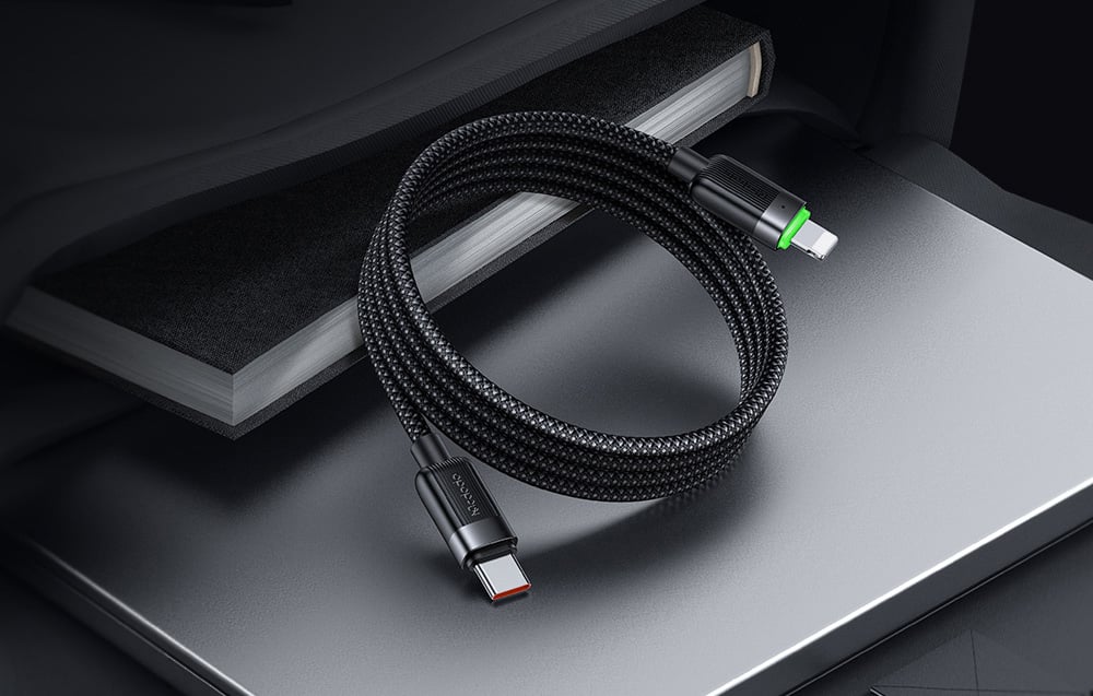 Mcdodo CA-2010 kábel, USB-C - Lightning, 36W, önfeltekeredő, 1,2m, fekete 3