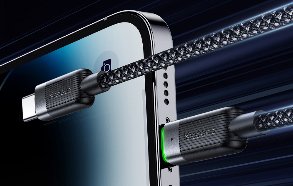 Mcdodo CA-2010 kábel, USB-C - Lightning, 36W, önfeltekeredő, 1,2m, fekete 4
