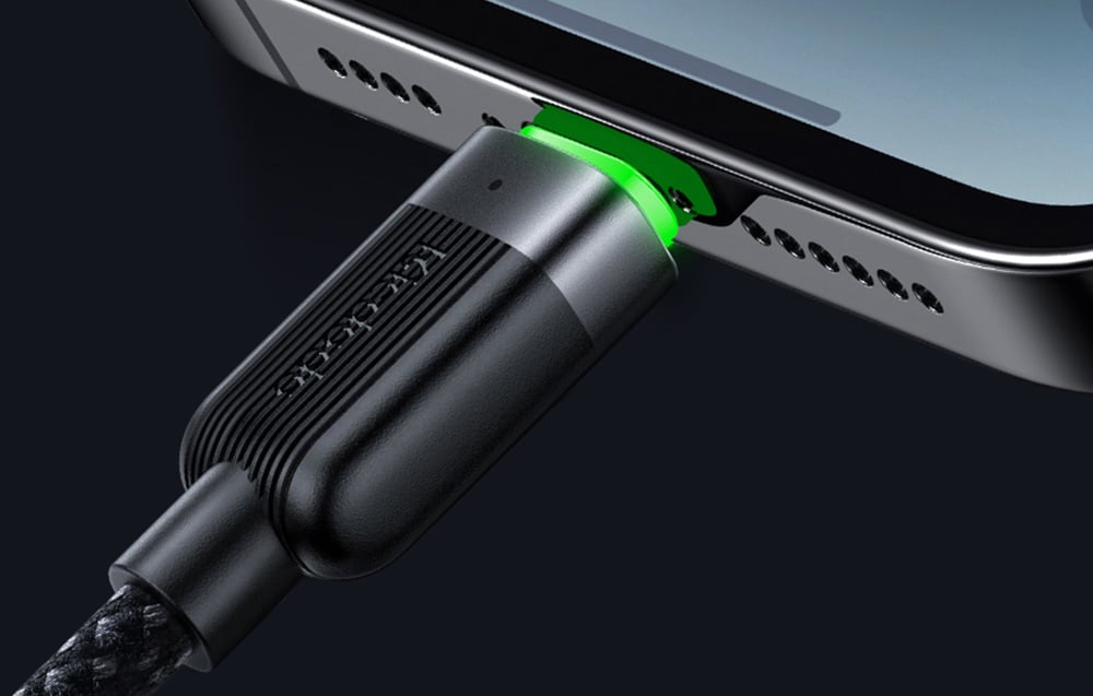 Mcdodo CA-2010 kábel, USB-C - Lightning, 36W, önfeltekeredő, 1,2m, fekete 5