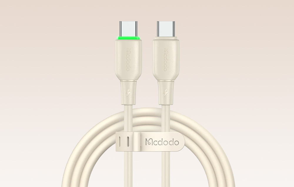 Mcdodo CA-4770 kábel, USB-C - USB-C, 65W, 1,2m, bézs 3