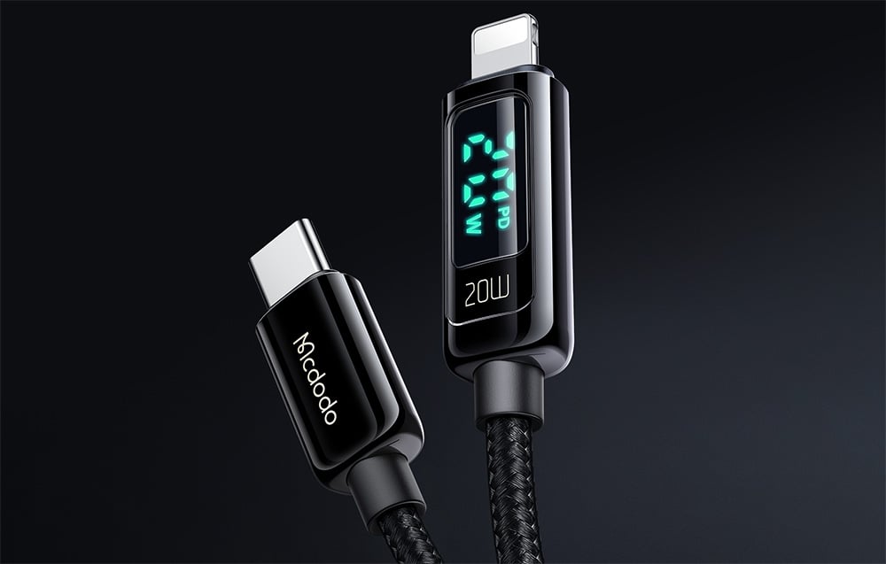 Mcdodo CA-8810 kábel, USB-C - Lightning, 36W, 1,2 m, fekete 1