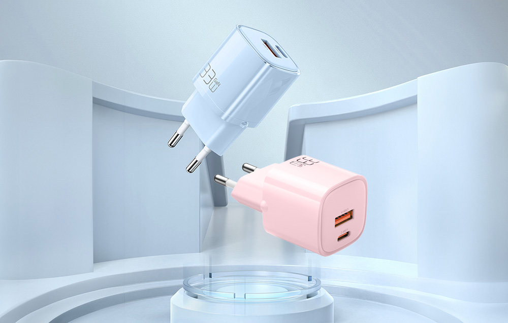 Mcdodo CH-0156 GaN töltő, 33W, USB-C, USB-A, rózsaszín 1