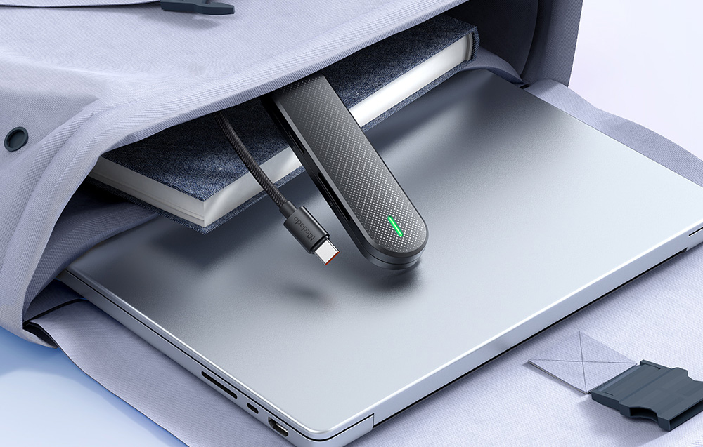 Mcdodo HU-1430 USB-C hub, 5:1, USB2.0 3db, USB3.0 1db, SD/TF kártyaolvasó 4