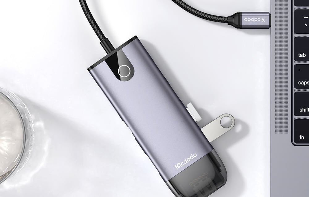 Mcdodo HU-7740 Hub, 6:1, USB-C, USB-C - HDMI - USB3.0*2 - SD - TF 1