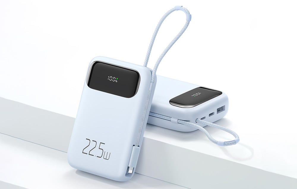 Mcdodo MC-3254, Power Bank Lightning kábellel, 10000mAh, 22,5W, kék 1