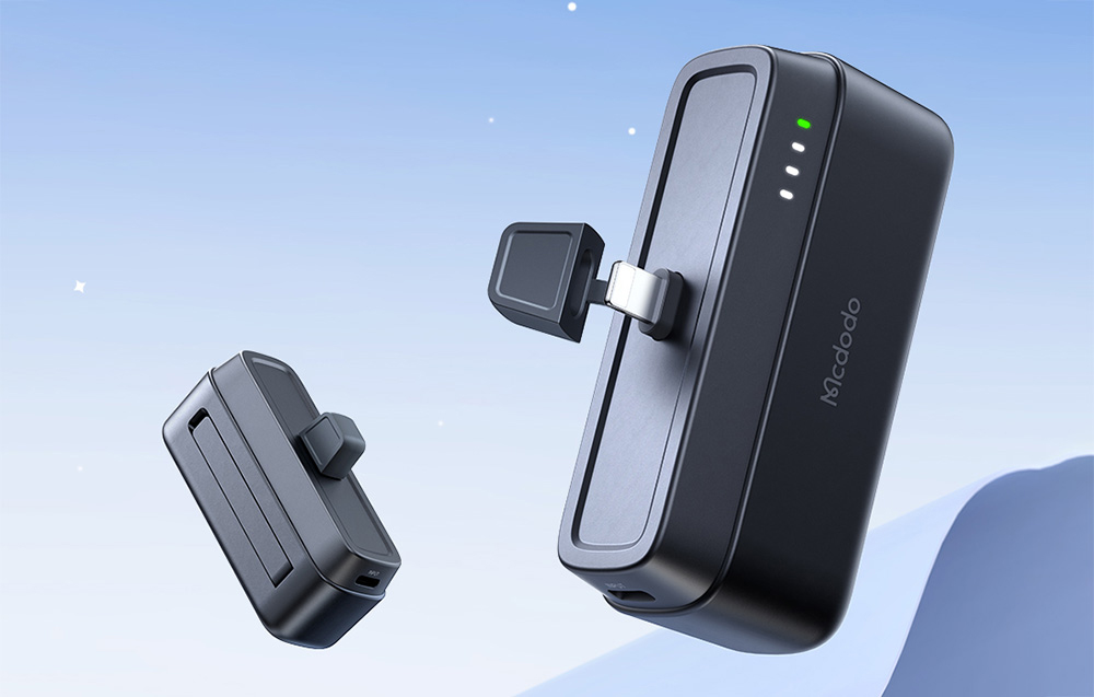 Mcdodo MC-6281 Power Bank, Lightning, 20W, 5000mAh, fekete 1