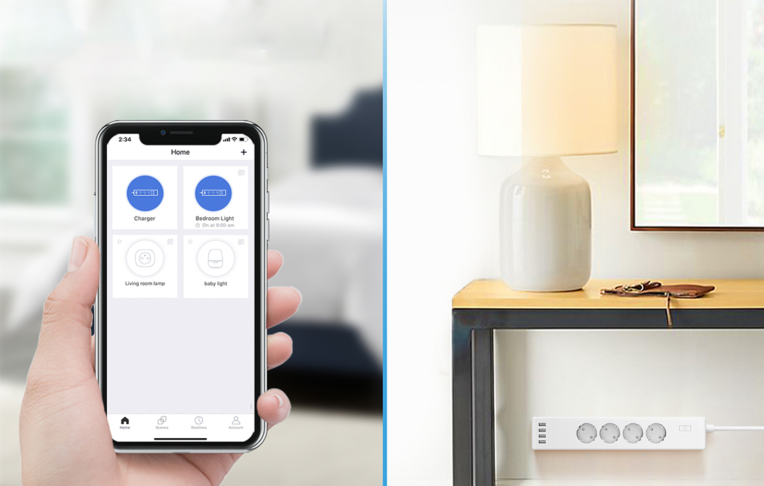 Meross MSS425FHK Smart WiFi (EU) elosztó, 4 aljzat + 4x USB (HomeKit) 5