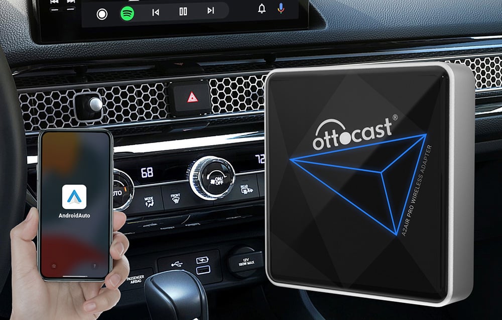 Ottocast AA82 A2-AIR PRO vezeték nélküli adapter, Android, fekete 3