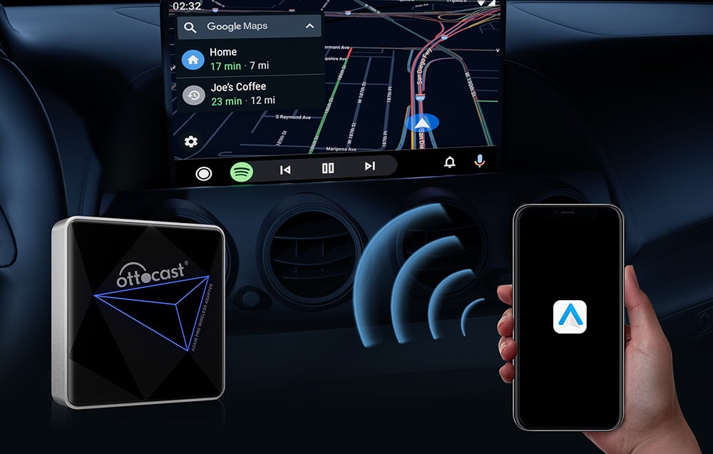 Ottocast AA82 A2-AIR PRO vezeték nélküli adapter, Android, fekete 4