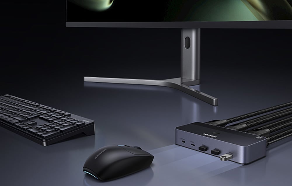 Switch KVM DisplayPort kapcsoló UGREEN 2 In 2 O AK700 5