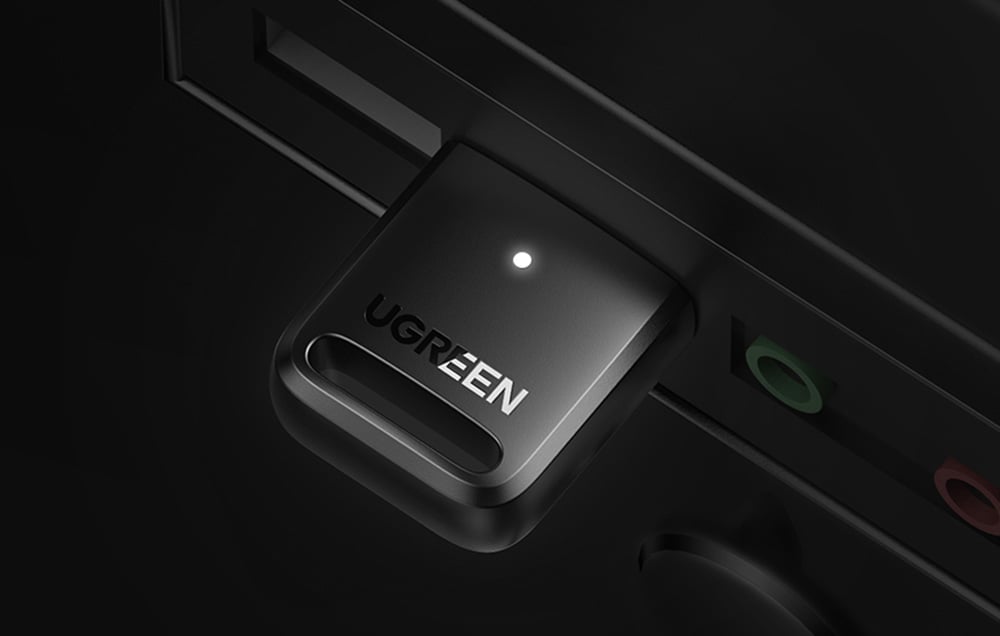 Ugreen CM591 Bluetooth adapter/receiver, Bluetooth 5.3, USB , LED, 20m hatótáv, fekete 2