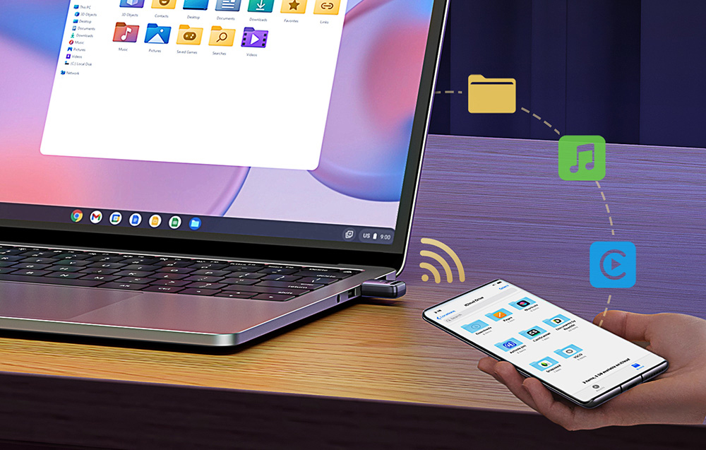 Ugreen CM748 Bluetooth adapter/receiver, Bluetooth 5.4, USB , 20m hatótáv, fekete 4