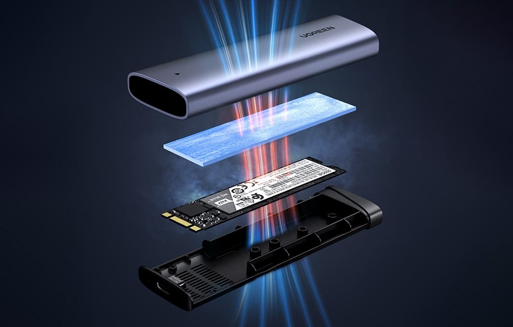 Ugreen CM767 SSD ház, M.2 NVMe 4
