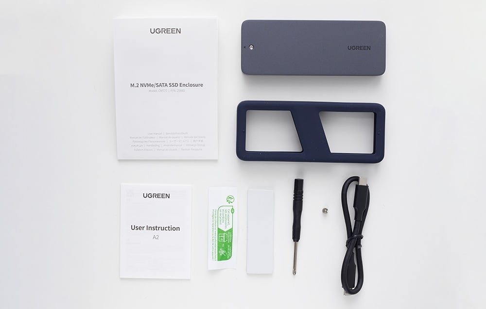 UGREEN CM777 SSD ház, NVMe/SATA, 20 Gbps, USB-C 5