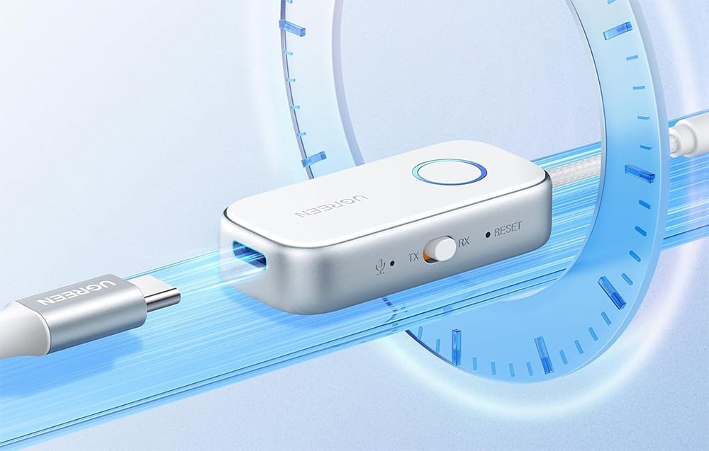 UGREEN CM872 adókészülék, Bluetooth 5.4, fehér 4