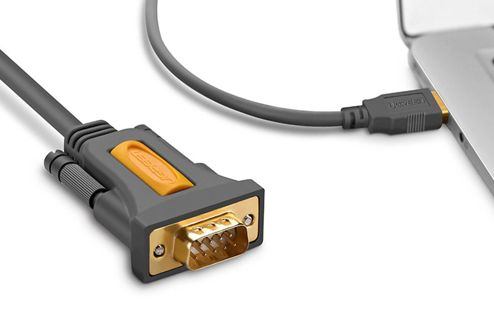 Ugreen CR104 kábel, USB DB9 RS-232, 2m, fekete 1