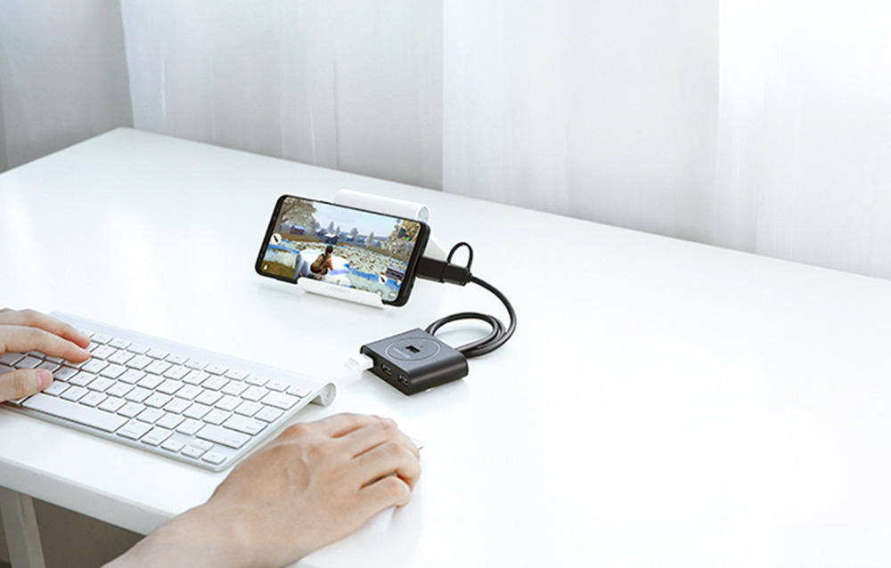Ugreen CR113, USB 4x USB 3.0, 5Gbps, 1m, fekete 4