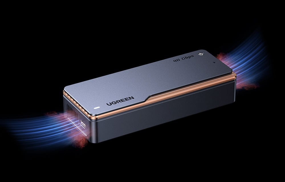 Ugreen D703 M.2 NVMe SSD ház, USB4 (szürke) 2