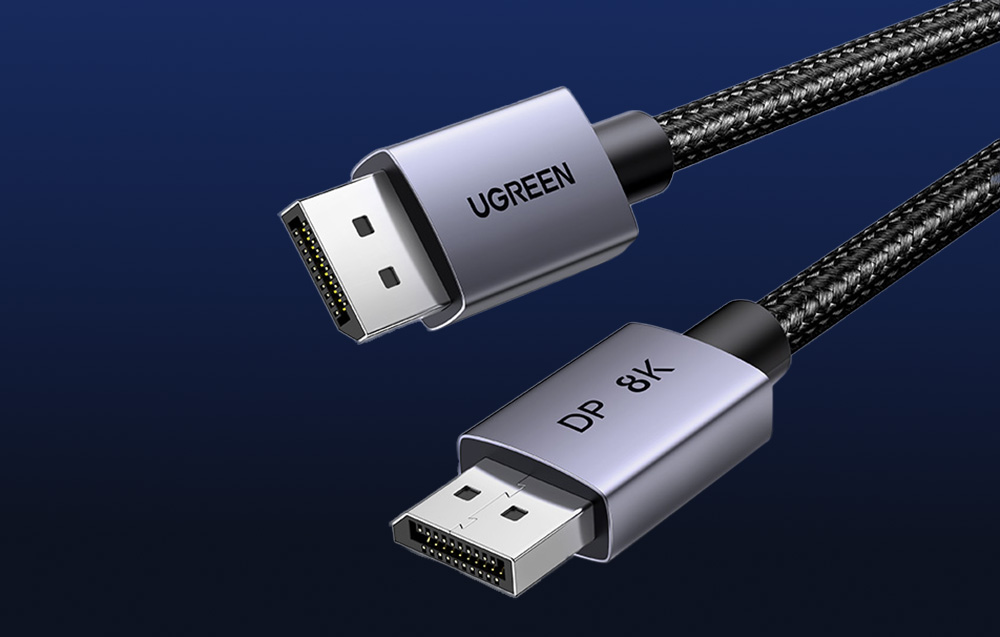 Ugreen DP120 DisplayPort 1.4 kábel, 8K 60Hz, 32.4Gbps, 2m, fekete 3