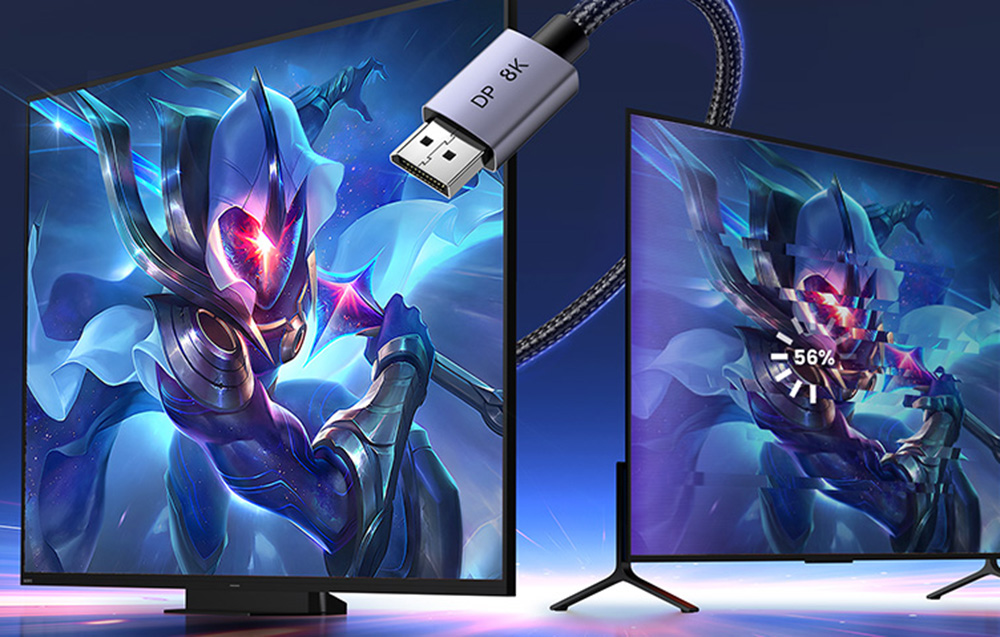 Ugreen DP120 DisplayPort 1.4 kábel, 8K 60Hz, 32.4Gbps, 2m, fekete 4
