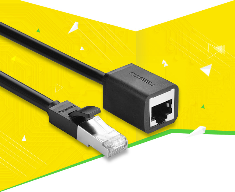 UGREEN Ethernet hosszabbító kábel RJ45, Cat. 6, FTP, fém dugóval, 2m, fekete 1