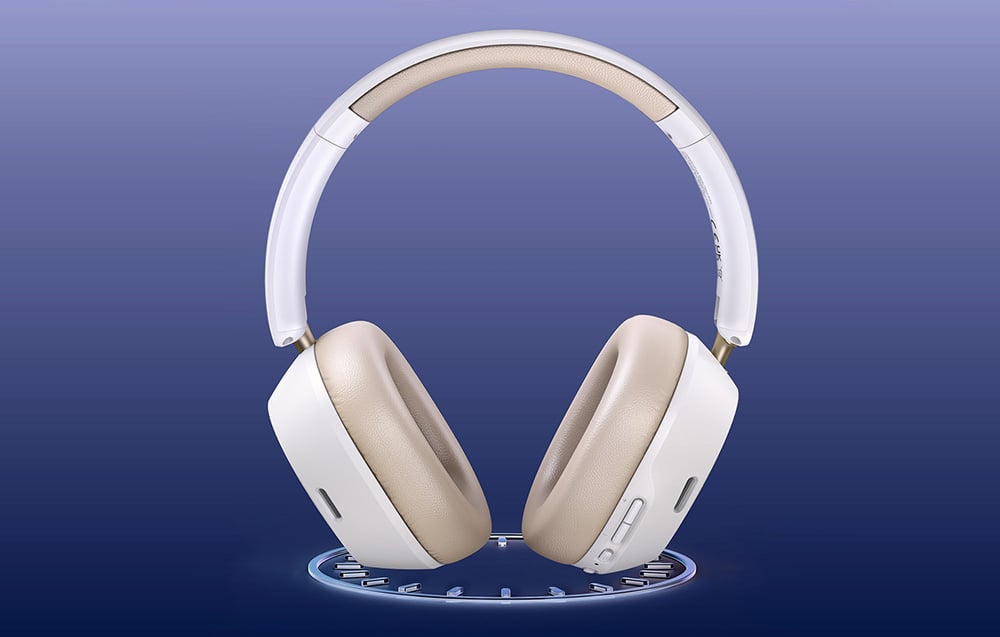 Ugreen HiTune Max 5C vezeték nélküli fejhallgató, hibrid ANC, Bluetooth 5.4, fehér 6