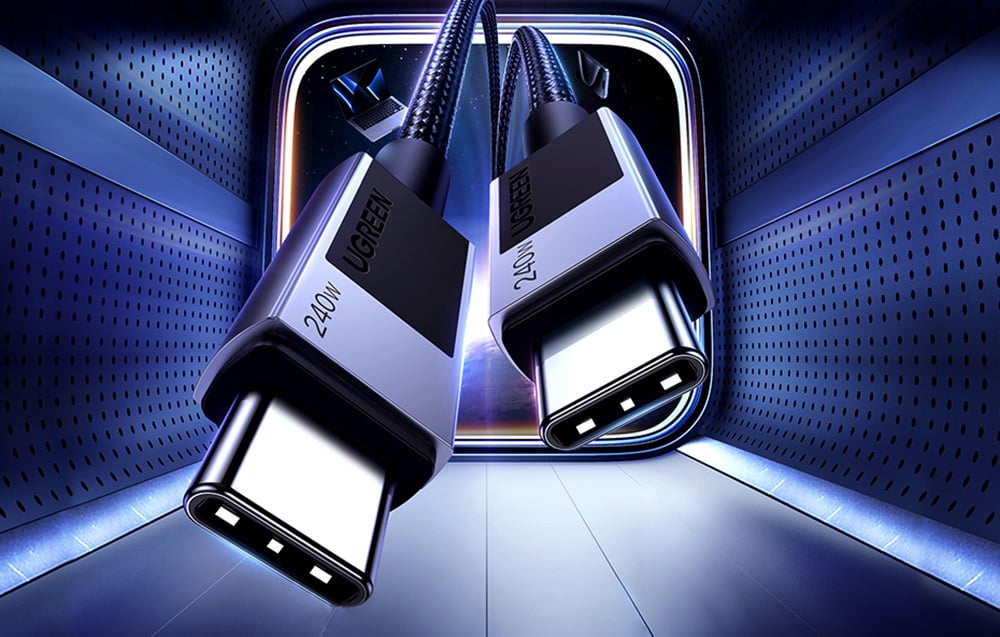Ugreen L513 gyorstöltő kábel, USB-C - USB-C, PD, 2m, szürke 5