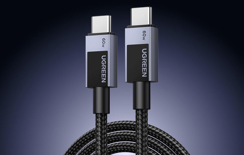 Ugreen L524 kábel, USB-C 2.0 és USB-C 2.0, PD 3A, 3m, szürke 1