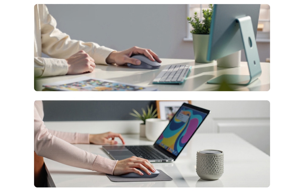 Ugreen M331 vezeték nélküli multi-mode egér, Bluetooth 5.4 (szürke) 6